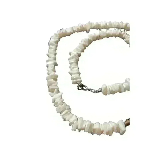 Vtg Pukka Shell Hawaiian Neclace and Bracelet Set - Picture 3 of 4